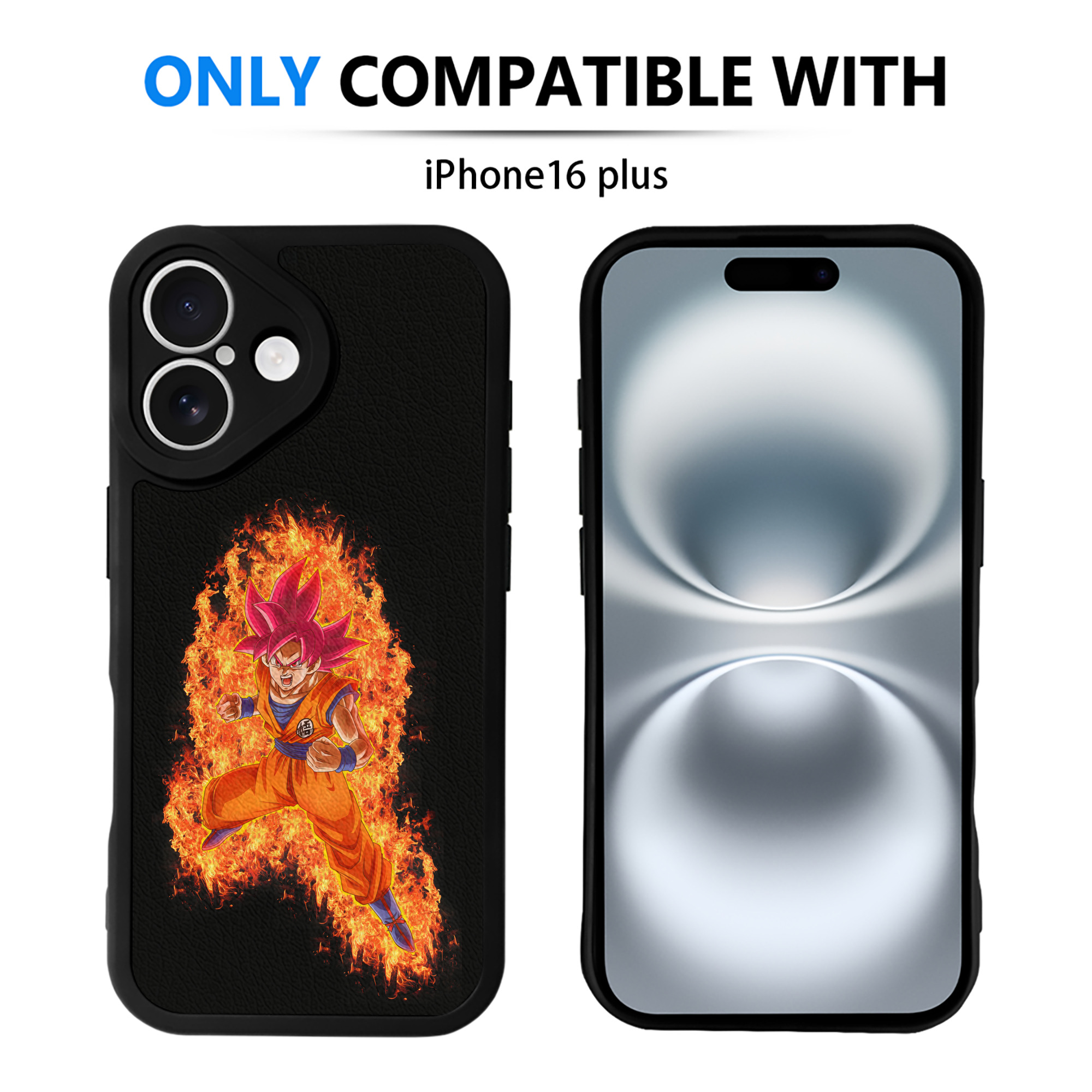 （画像用） ドラゴンボール 孫悟空（そん ごくう）Son Goku カカロット DRAGON BALL Kakarotto 【iPhone 16シリーズ対応】シリコンスマホケース（レザー調） 材質：シリコン
